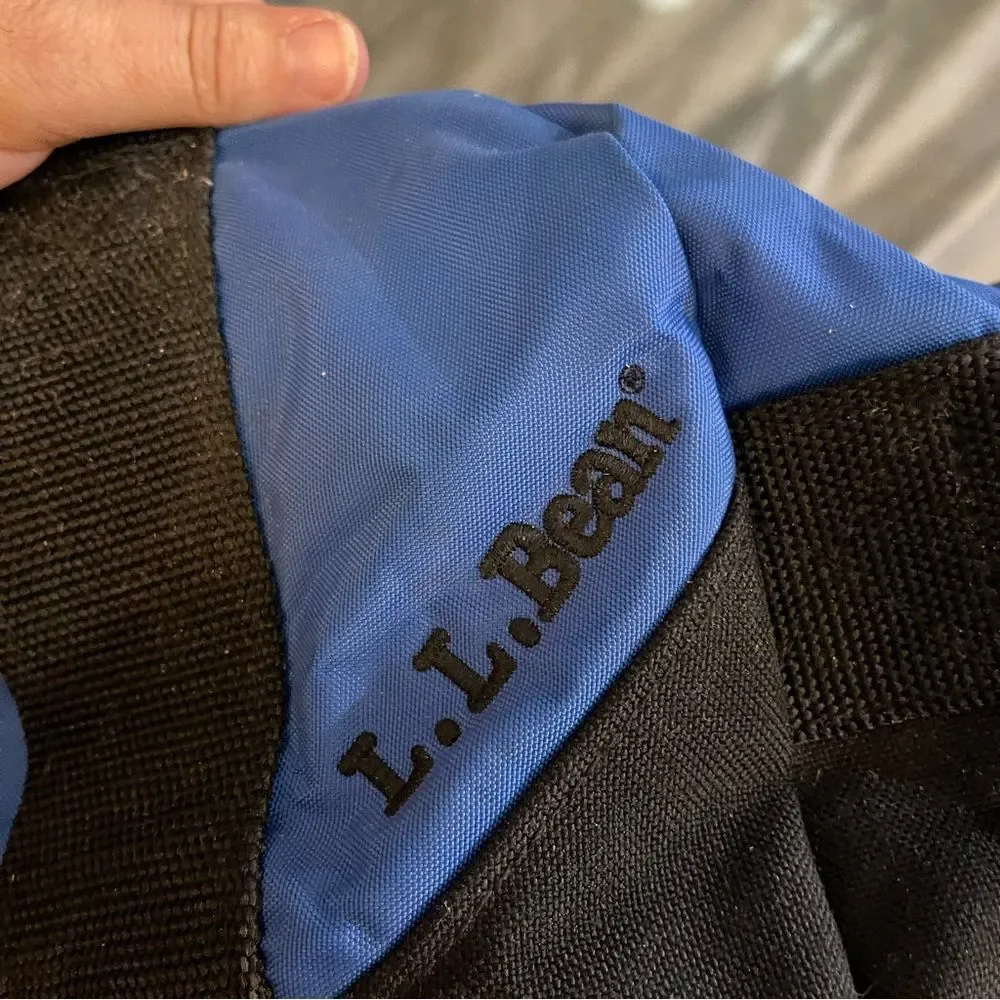 Vintage LL Bean Blue Medium Adventure Duffle Bag Nylon Water Resistant